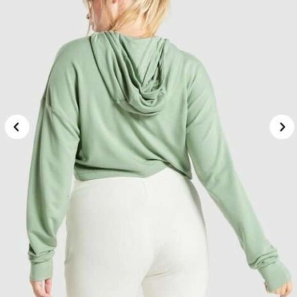 Whitney Simmons Green Crop Sweatshirt - Picture 2 of 3